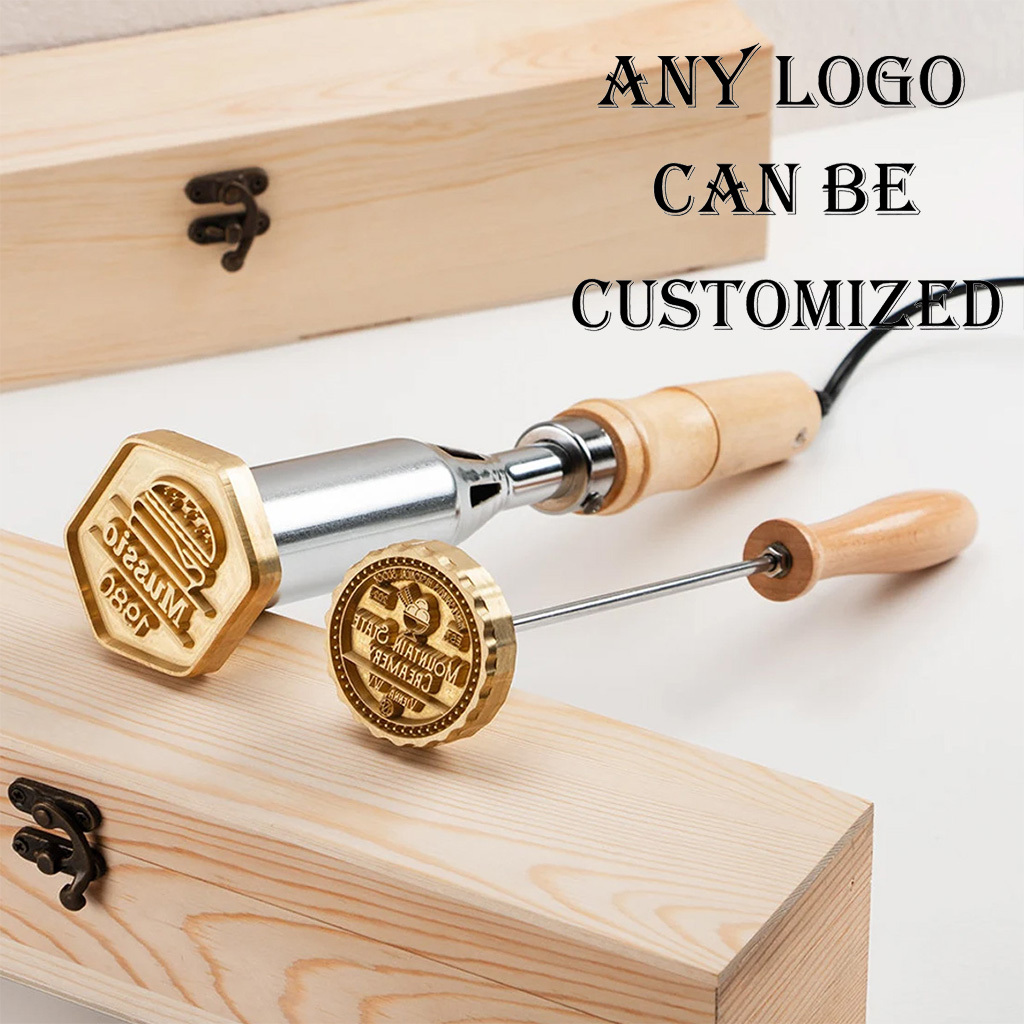 Custom Electric Branding Iron for Wood, Durable Personalized Logo Metal Branding Iron for Wood Burning Stamp Leather Meat, Handcrafted Design Weddings & Personalized Gifts
