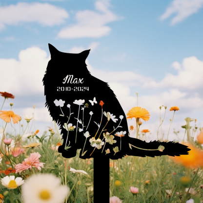 Custom Cat Memorial Stake, Cat Grave Marker, Cat Breed Metal Sign, Pet Memorial Gift, Cat Memorial Plaque
