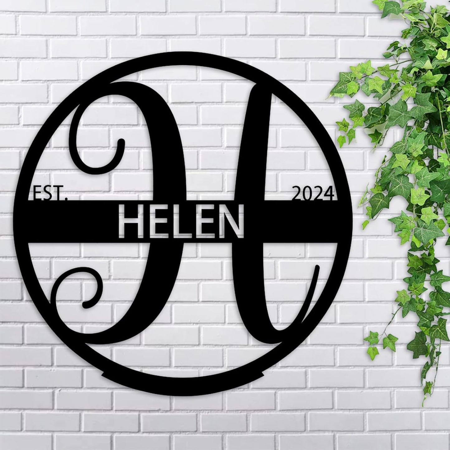 Custom Metal Signs, Family Name Sign, Split Letter Monogram, Metal Wall Art, Personalized Wedding Gift, Outdoor Metal Sign-MetalsignX