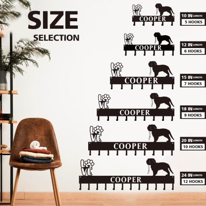 Custom Name Key Holder, Sweet Home Key Rack, Personalized Wall Decor for Home Organization-MetalsignX