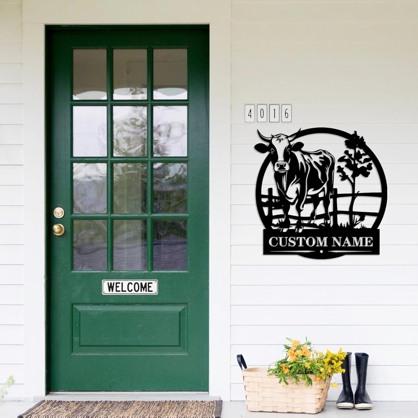 Personalized Beach Metal Sign, Custom Flamingo Metal Name Sign-MetalsignX