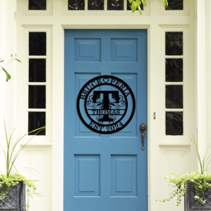 Custom Metal Signs, Personalized Family Name Sign, Split Letter Monogram, Outdoor Wall Art & Home Decor, Housewarming Gift-MetalsignX