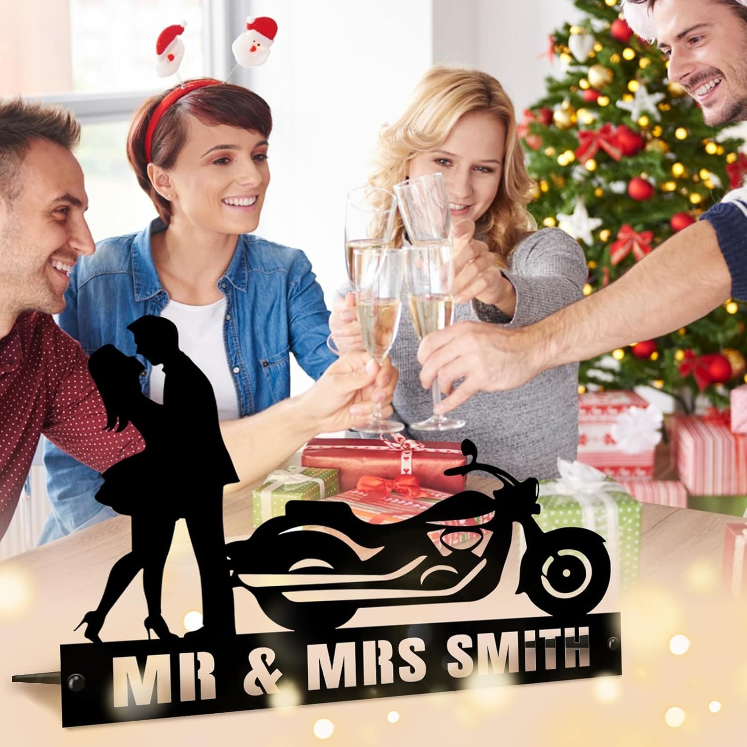  Custom Family Name Plate for Desk, Metal Sign Name Tags, Personalized Desk Accessories-MetalsignX