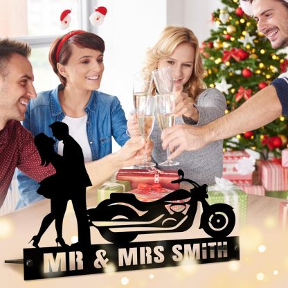  Custom Family Name Plate for Desk, Metal Sign Name Tags, Personalized Desk Accessories-MetalsignX