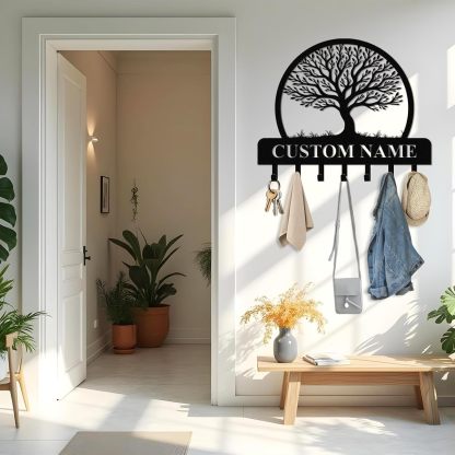 Personalized Key Holder for Wall, Custom Camping Wall Key Hooks with Name-MetalsignX