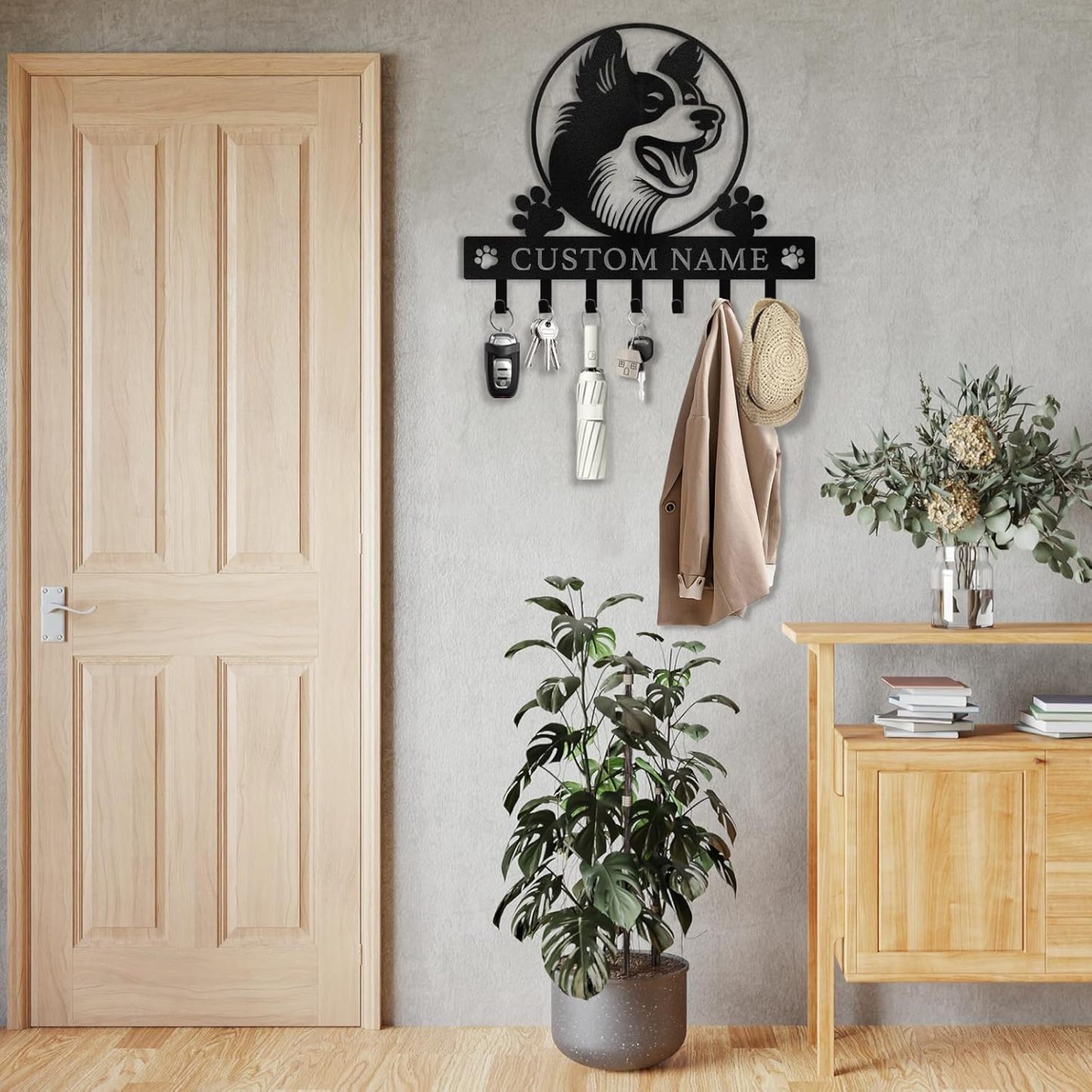 Personalized Key Holder on Wall, Custom Key Hanger Wall Mount with Name-MetalsignX