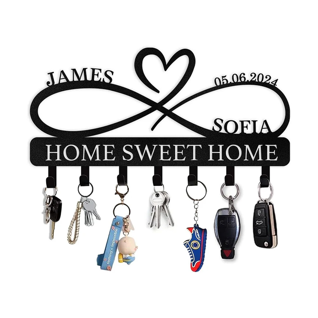 Personalized Key Holder for Wall, Custom Forest Deer Coat Rack Wall Hanging