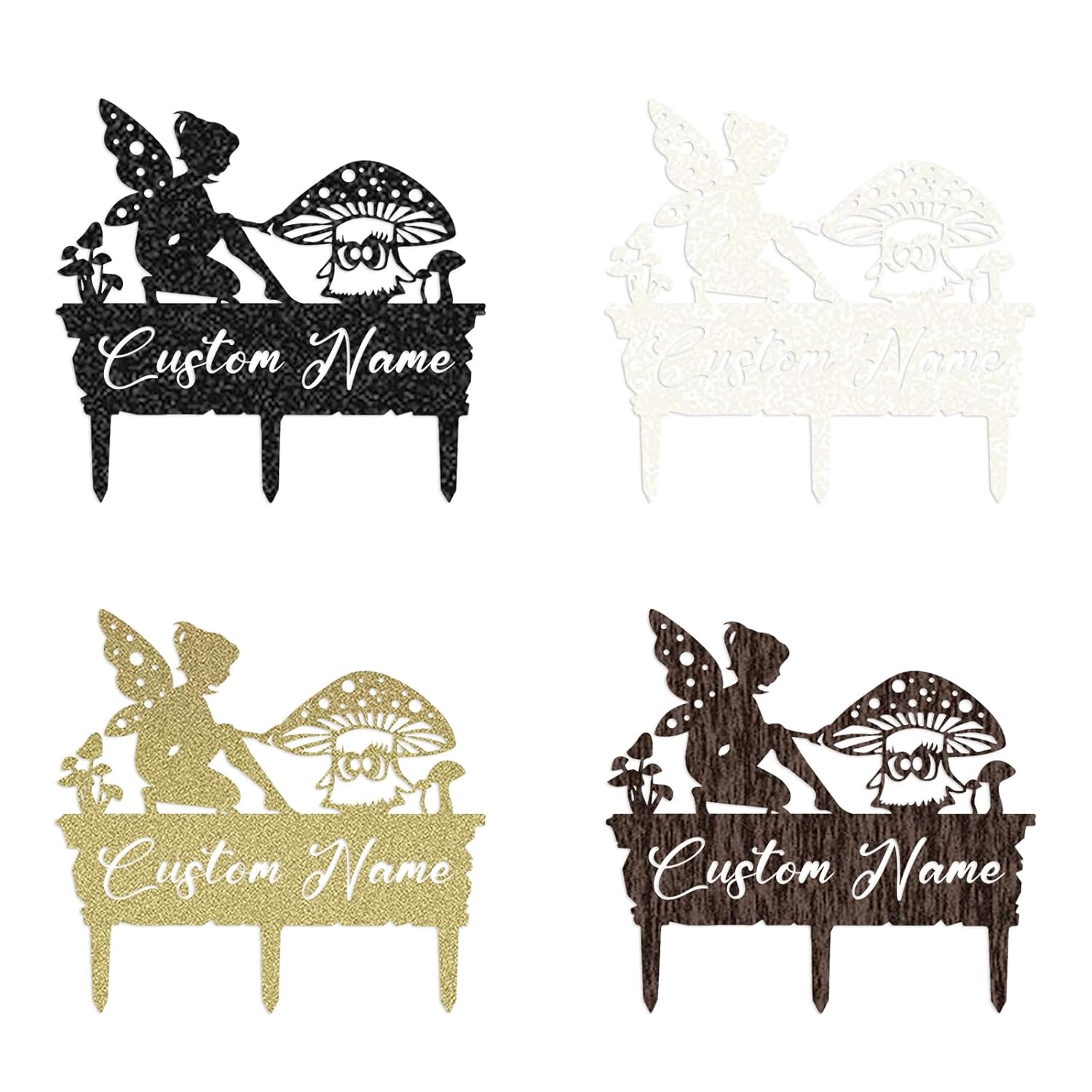 Handcrafted Fairy Garden Stake , Rustic Metal Sign for Magical Yard Spaces-MetalsignX