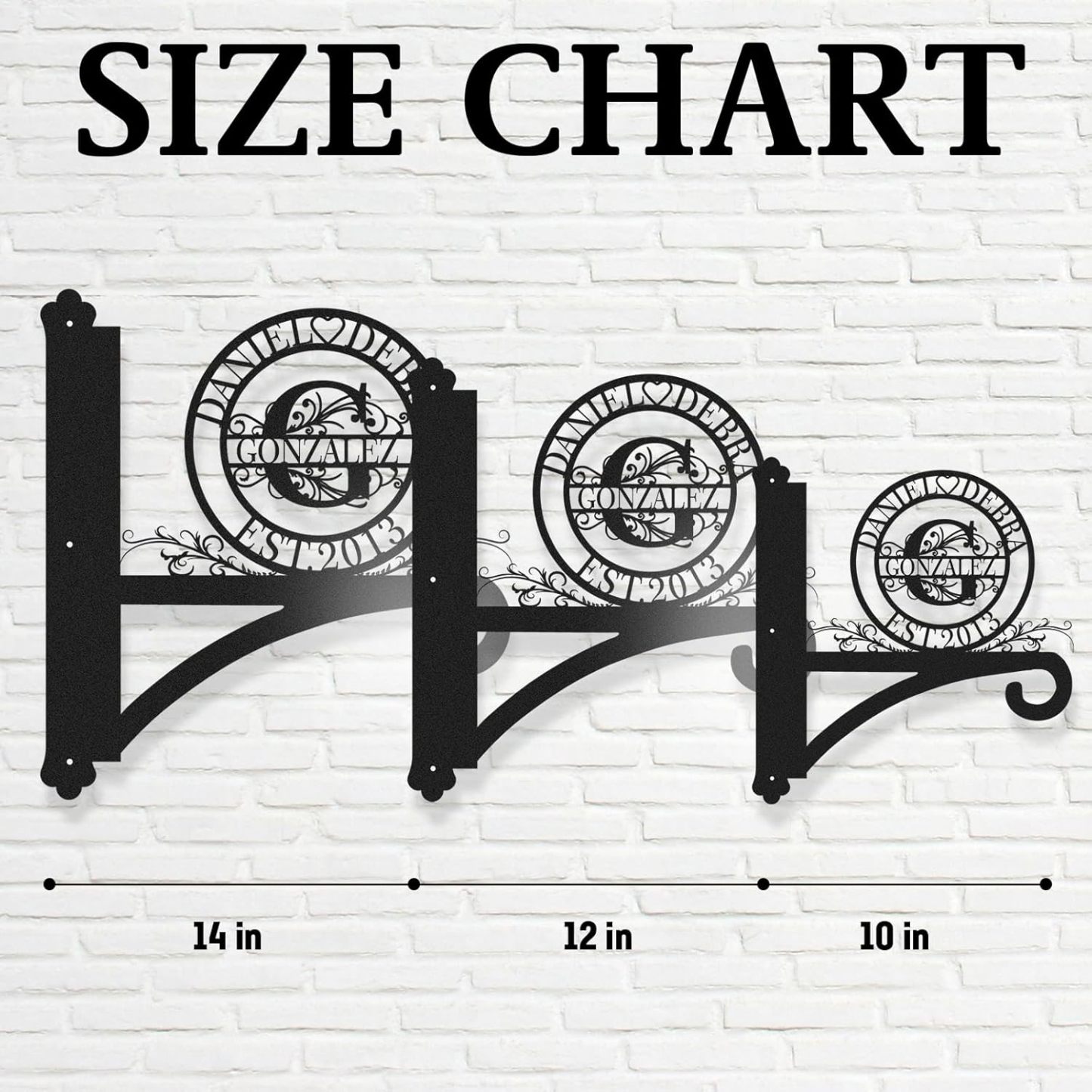 Custom Wall Plant Hanger Indoor and Outdoor, Personalized Name Outdoor Light Hangers-MetalsignX