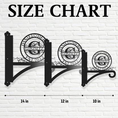 Custom Wall Plant Hanger Indoor and Outdoor, Personalized Name Outdoor Light Hangers-MetalsignX