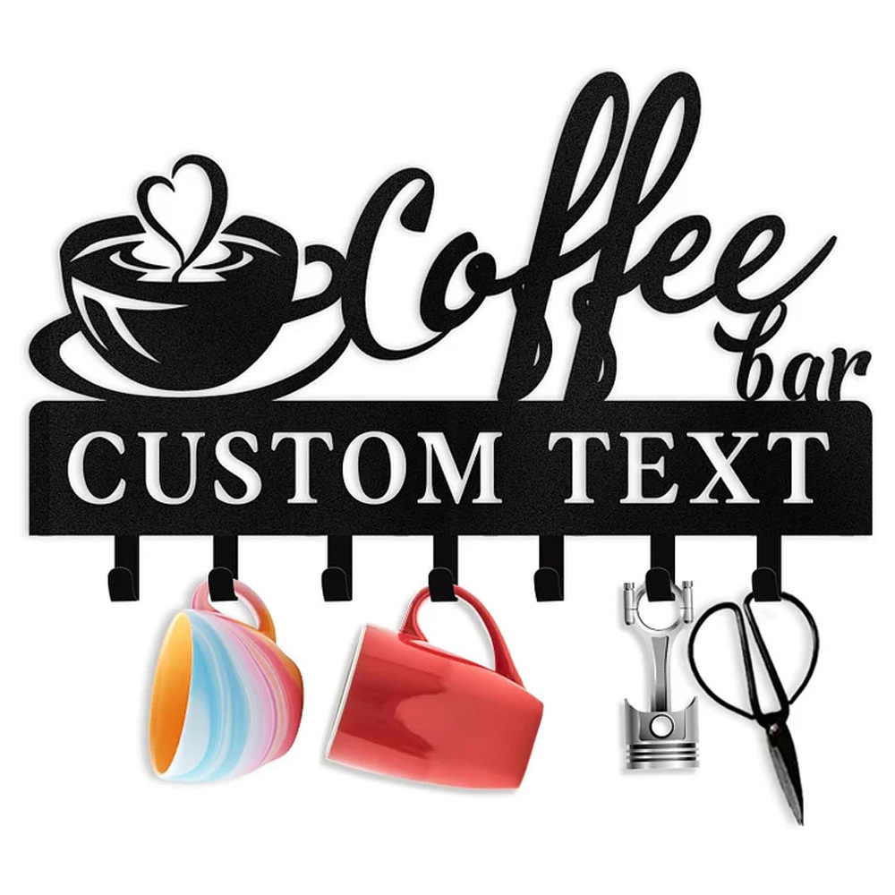 Custom Key Holder for Wall, Personalized Metal Coffee Key Holder Wall Mounted-MetalsignX