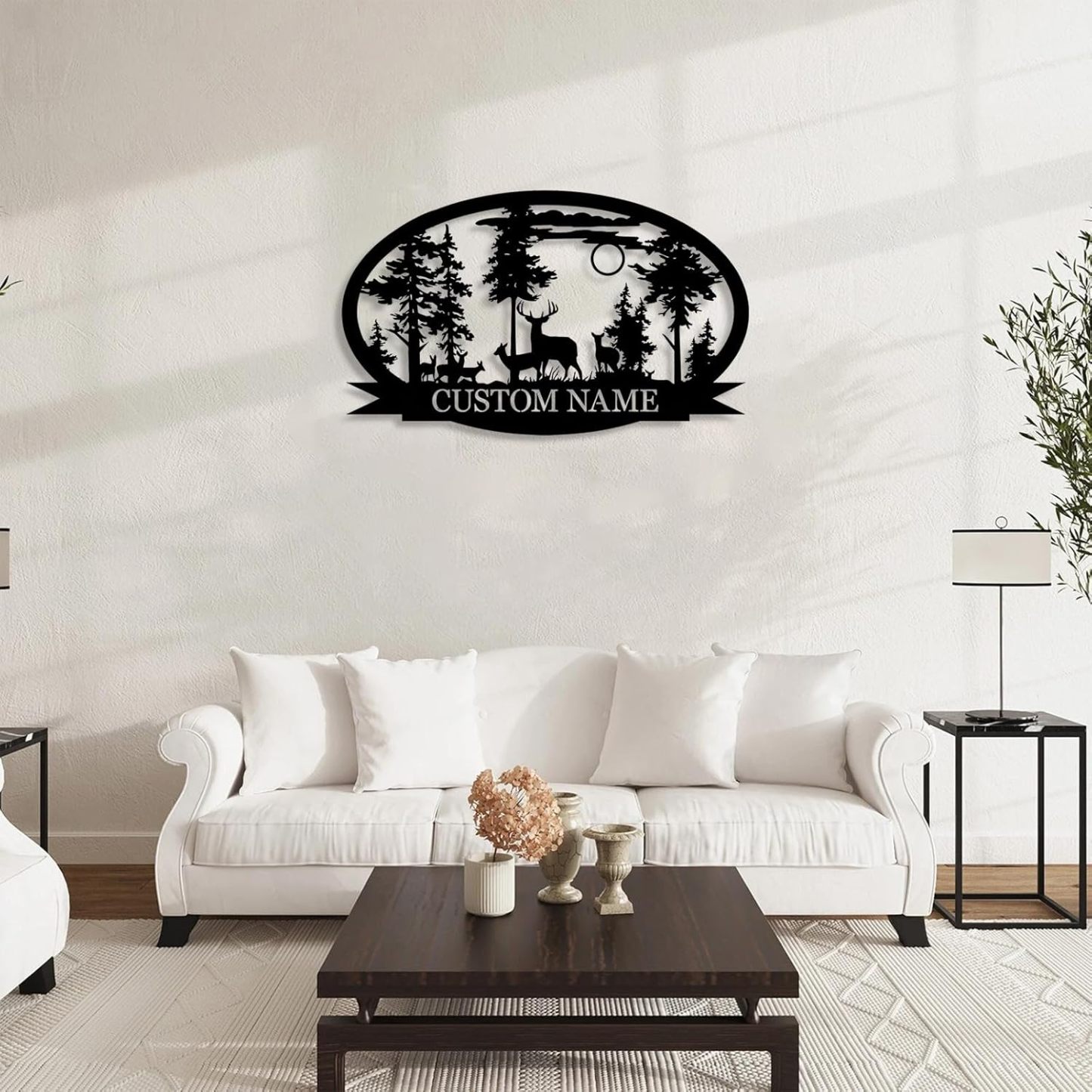 Custom Deer Metal Cabin Sign, Personalized Camping Decor, Perfect Deer Hunter Gift-MetalsignX