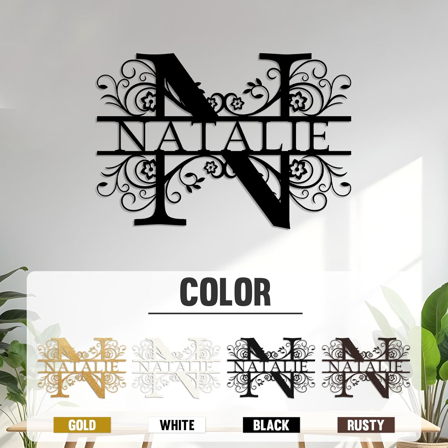 Personalized Metal Bear Sign, Custom Family Last Name Sign | Rustic Cabin and Outdoor Wall Decor-MetalsignX