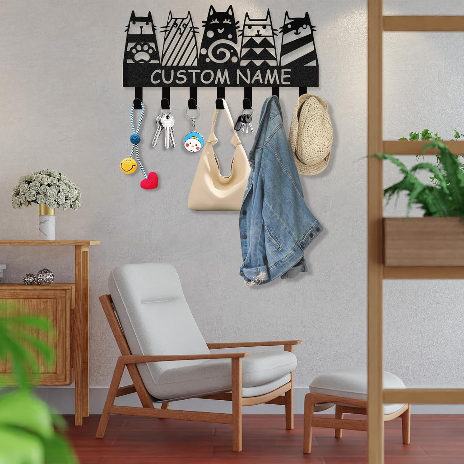 Custom Dog Leash Holder for Wall, Custom Metal Key Holder Wall Mount-MetalsignX