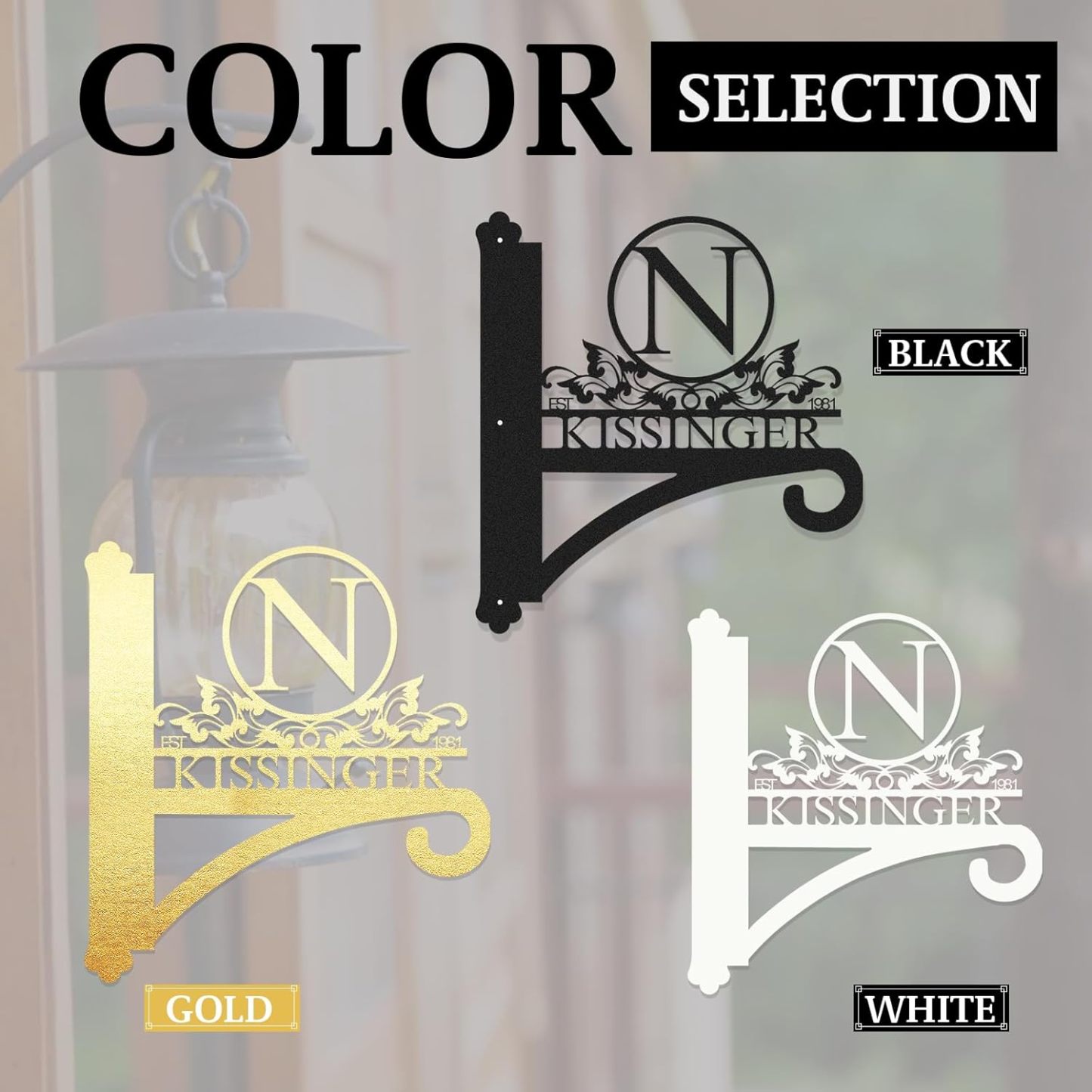 Custom Name Decorative Metal Wall Hook Indoor and Outdoor,Personalized Wall Mounted Hanging Plant Hooks-MetalsignX