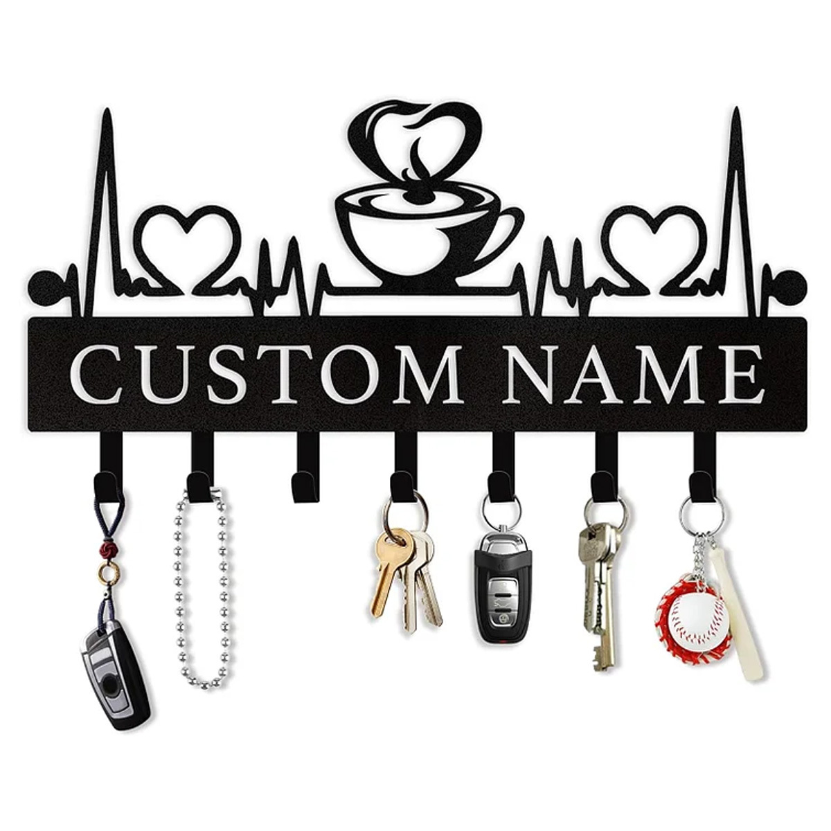 Personalized Key Holder on Wall, Custom Key Hanger Wall Mount with Name-MetalsignX