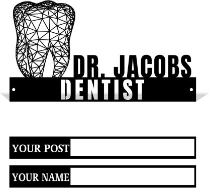  Custom Family Name Plate for Desk, Metal Sign Name Tags, Personalized Desk Accessories-MetalsignX