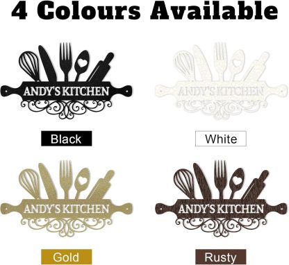 Personalized Kitchen Wall Plaque - Coffee, BBQ & Wine Metal Art for Food Lovers-MetalsignX