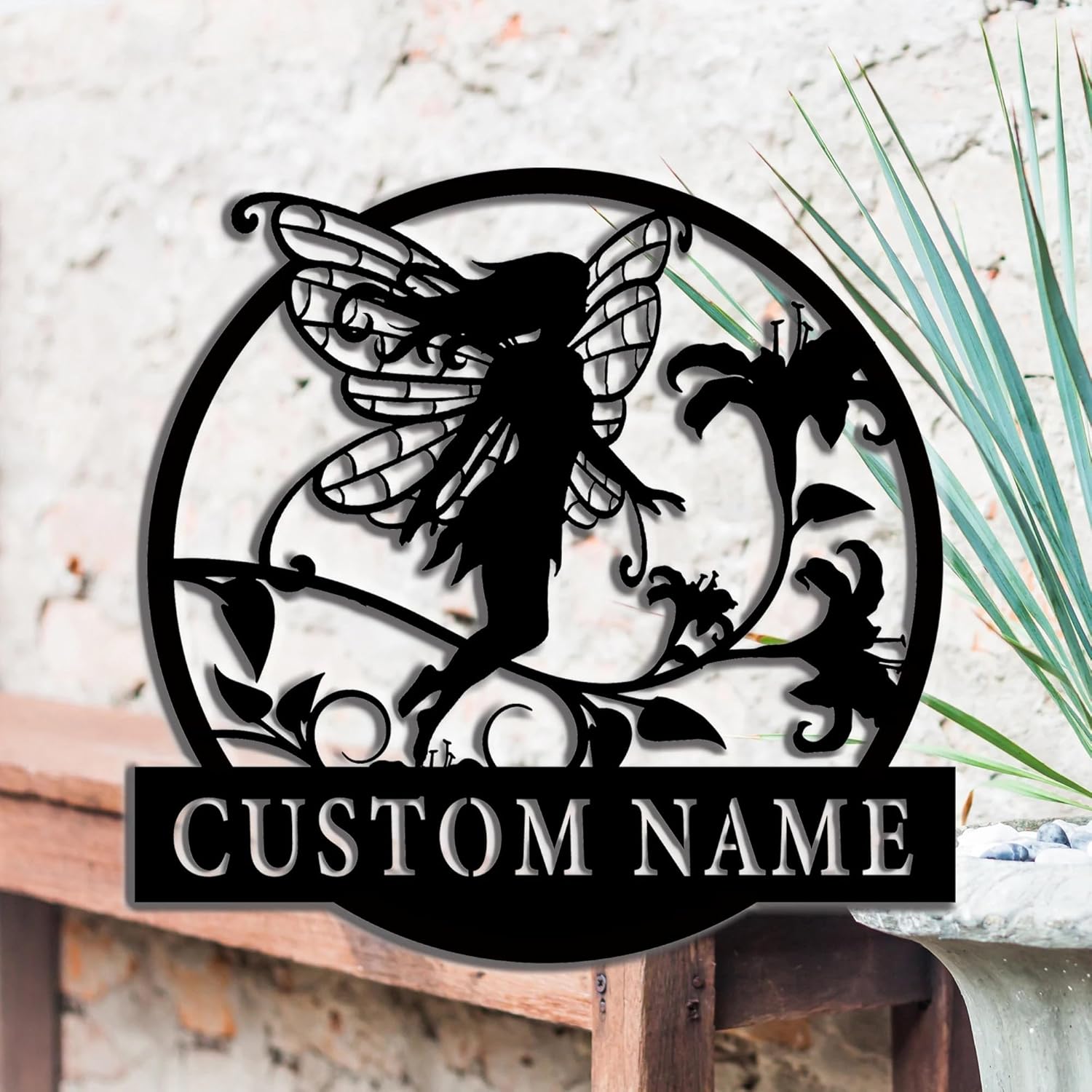 Handcrafted Fairy Garden Stake , Rustic Metal Sign for Magical Yard Spaces-MetalsignX