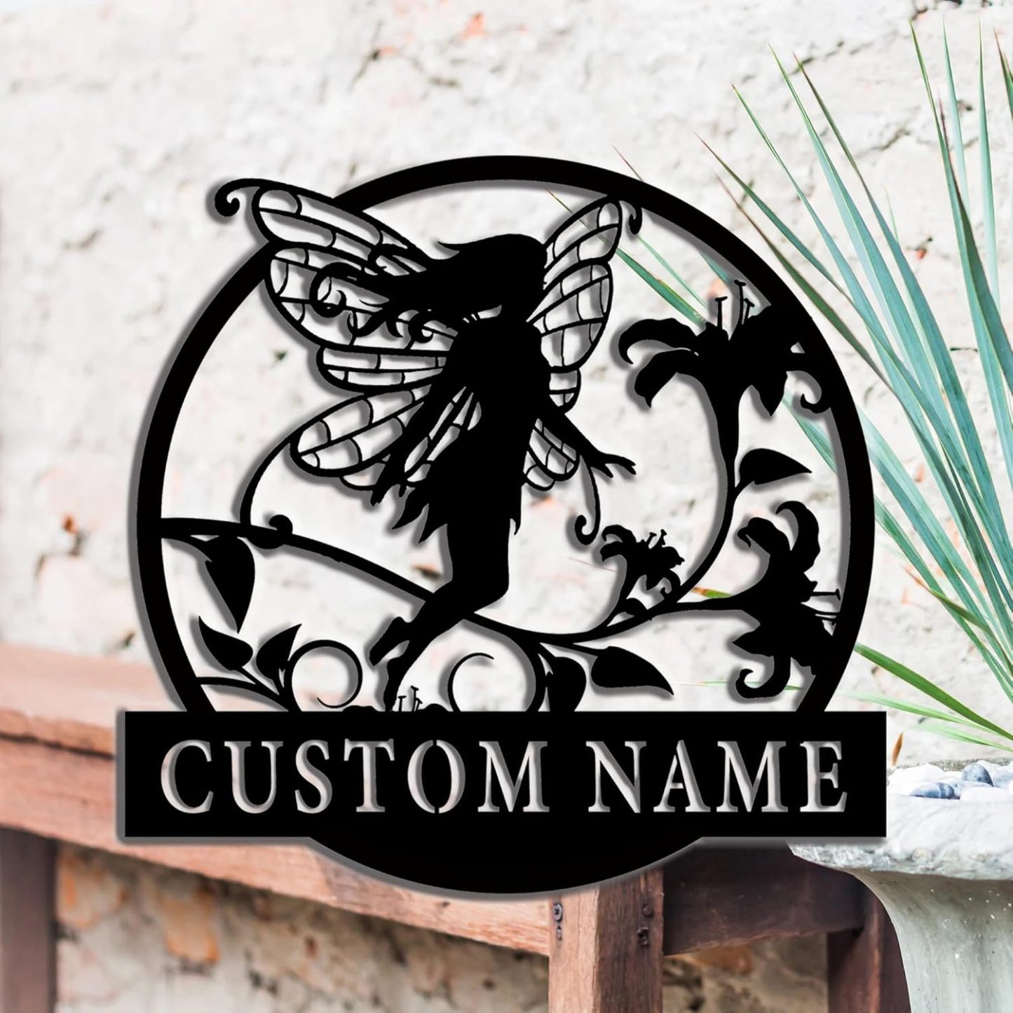 Handcrafted Fairy Garden Stake , Rustic Metal Sign for Magical Yard Spaces-MetalsignX