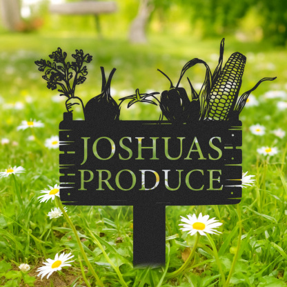 Personalized Garden Stake Metal Sign 