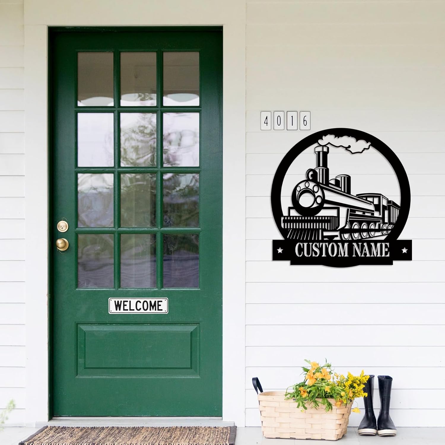 Personalized Antler Metal Cabin Sign | Custom Metal Sign | Family Sign Wall Art | Outdoor Deer Hunter Gift -MetalsignX