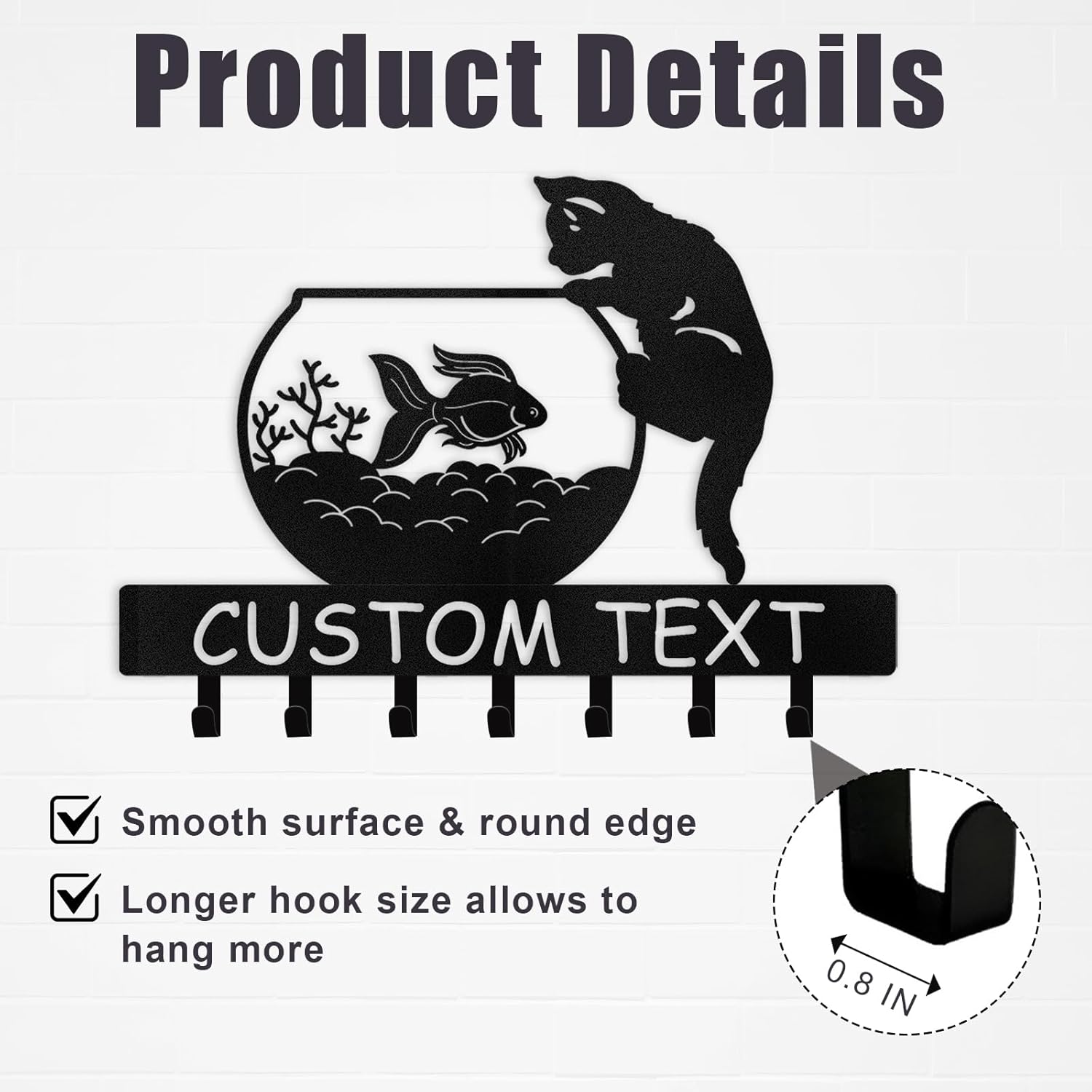 Custom Dog Leash Holder for Wall, Custom Metal Key Holder Wall Mount-MetalsignX