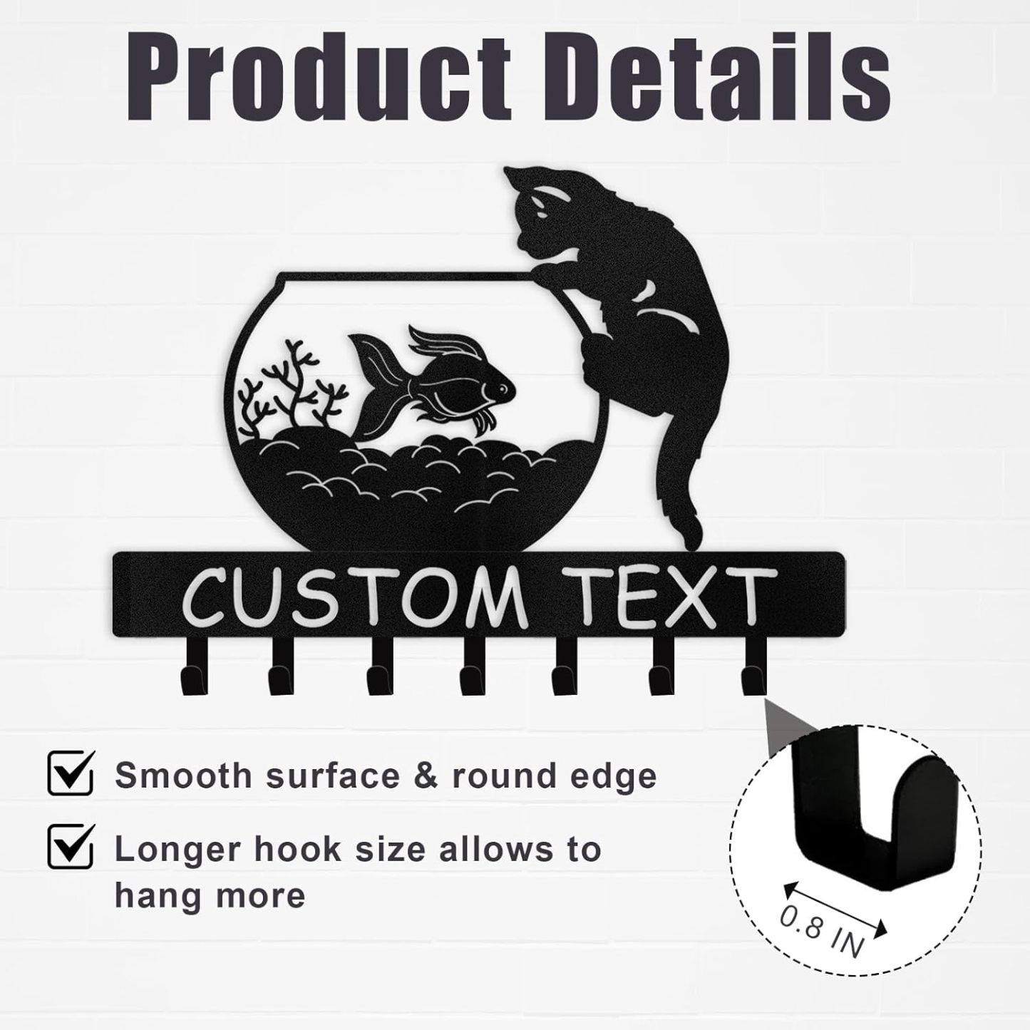 Custom Dog Leash Holder for Wall, Custom Metal Key Holder Wall Mount-MetalsignX