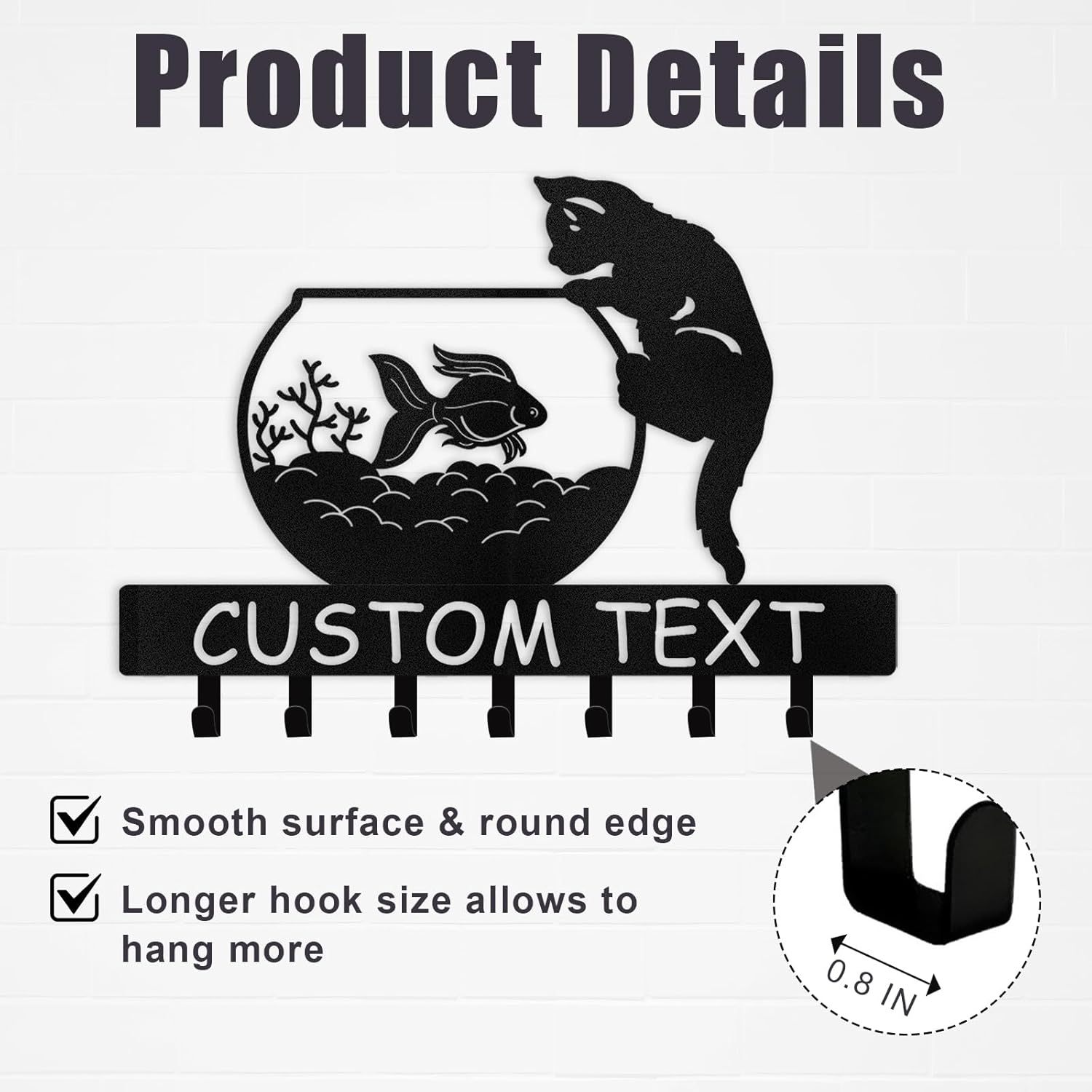 Custom Dog Leash Holder for Wall, Custom Metal Key Holder Wall Mount-MetalsignX