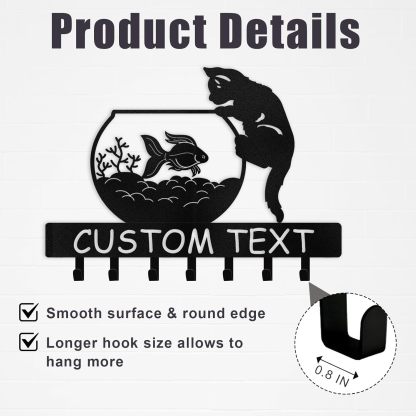 Custom Dog Leash Holder for Wall, Custom Metal Key Holder Wall Mount-MetalsignX