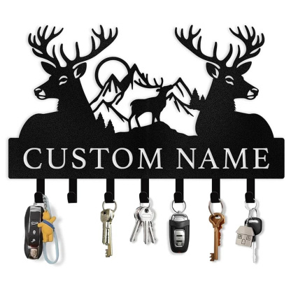 Personalized Polar  Key Hanger, Custom Metal Key Rack  | Unique Wall Organizer for Home Decor-MetalsignX