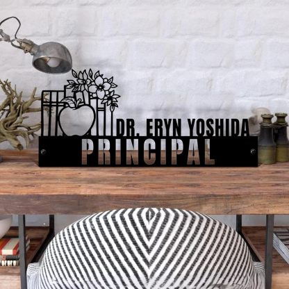  Custom Family Name Plate for Desk, Metal Sign Name Tags, Personalized Desk Accessories-MetalsignX