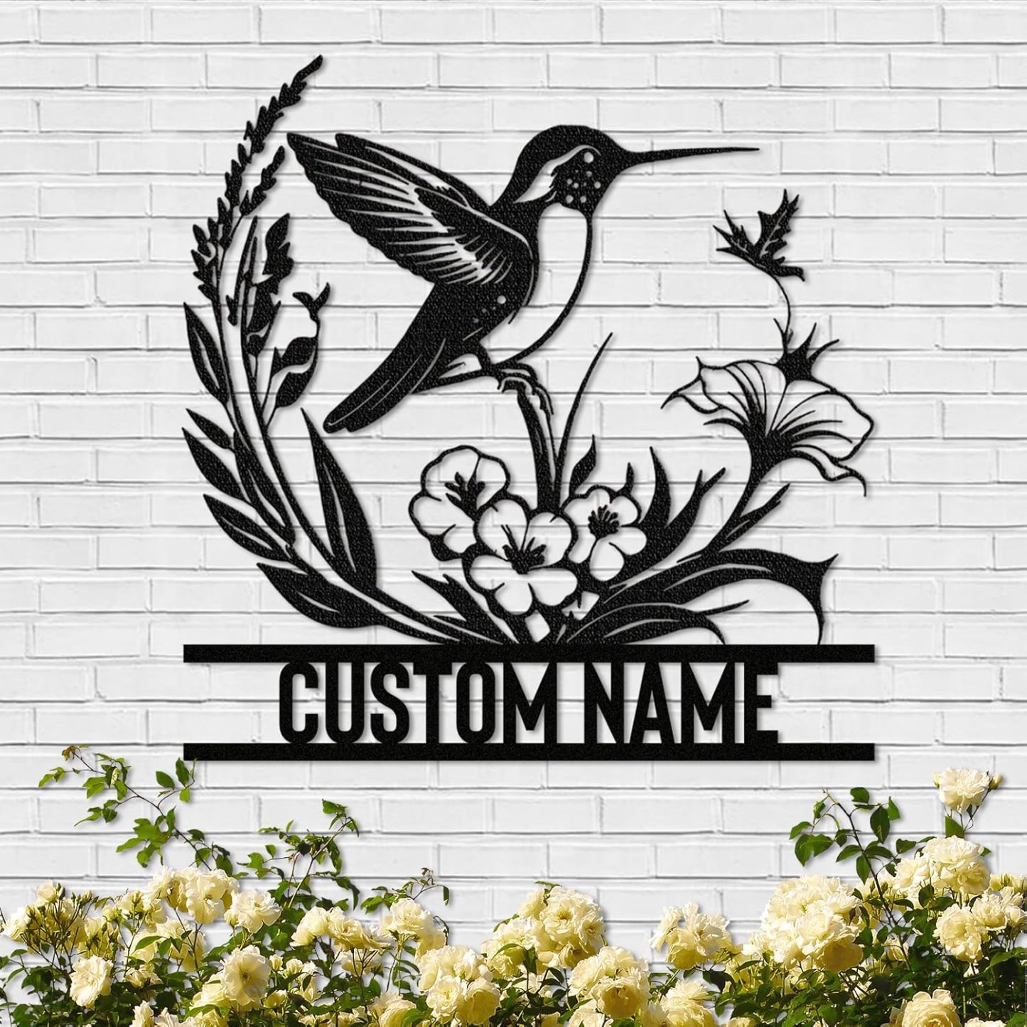 Metal Name Sign Birds Welcome Plaque, Custom Garden Sign Yard Signs ms011-MetalsignX