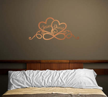 Personalized Wedding Gift for Couple Heart Sign with Names and Wedding Date Metal Sign-MetalsignX