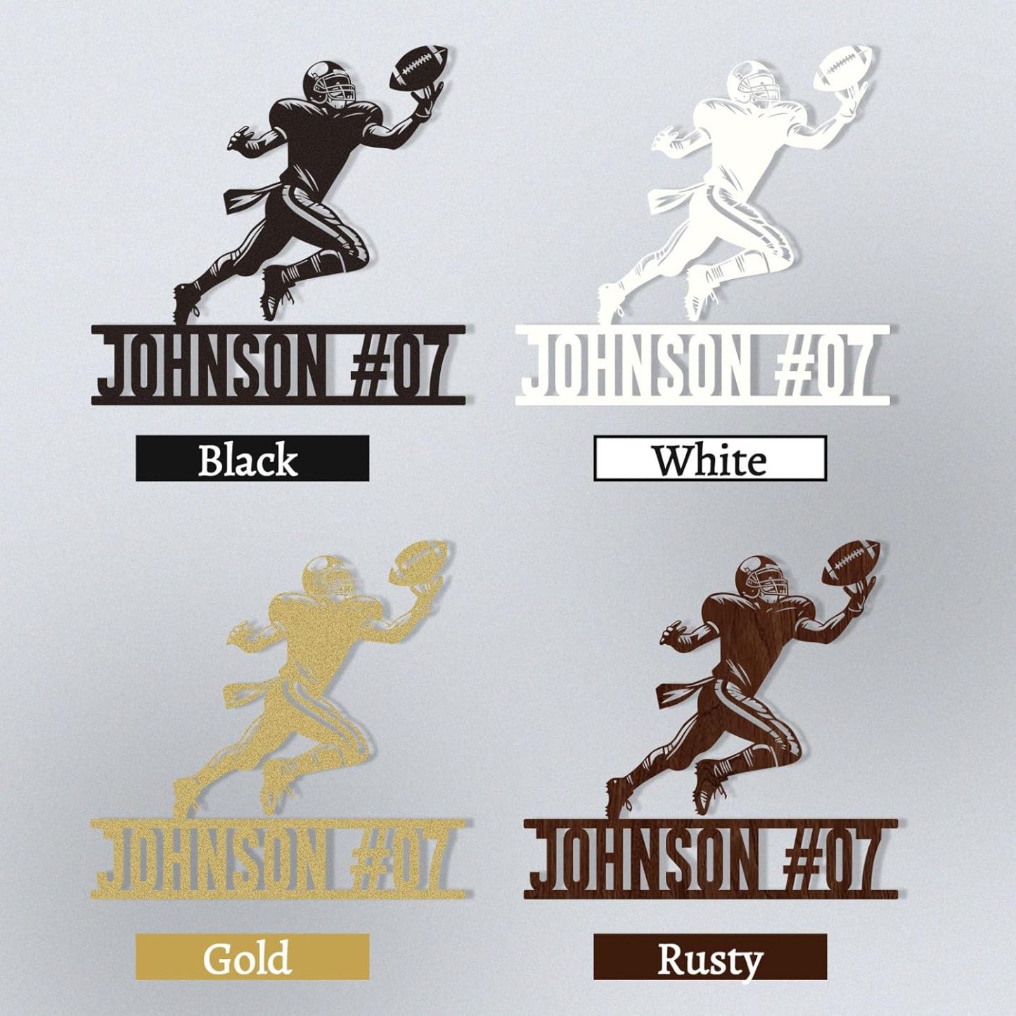 Personalized Football Metal Sign, Metal Signs Customized, Custom Ball Football Metal Wall Art, Custom Signs Outdoor Metal, Custom Name Sign Football Room Decor for Boys