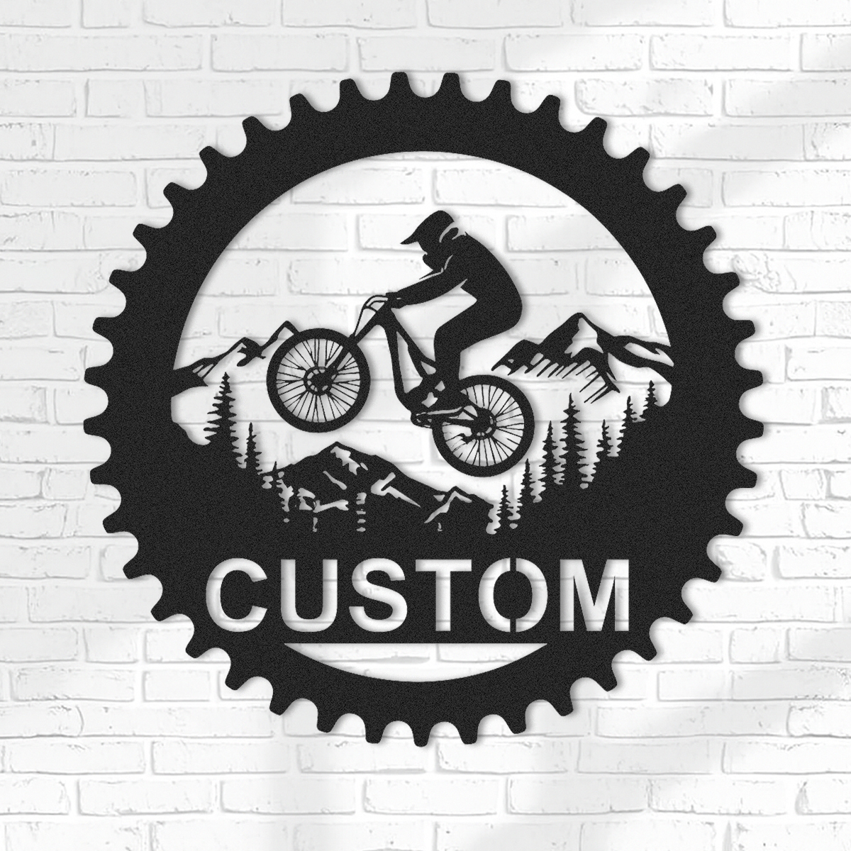 Custom Mountain Bike Sign,Mountain Bike Metal Wall Art,Personalized Biker Name Sign,Biker Home Decor,Cyclist Gift,Bike Riding Cycling Sign