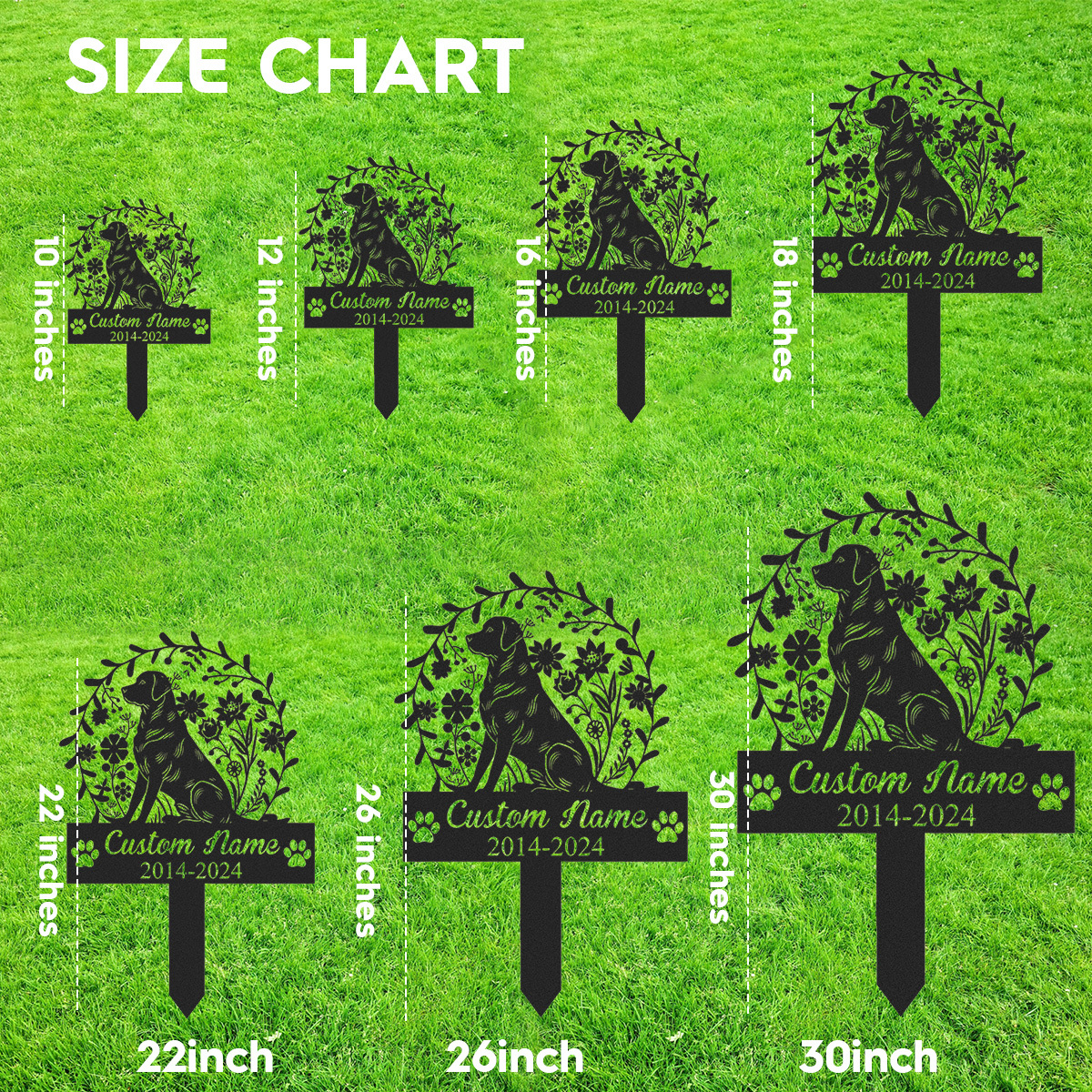 Custom Dog Memorial Metal Stake, Sympathy Sign, Pet Grave Marker, Remembrance Stake,Labrador Retriever Sign