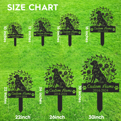 Custom Dog Memorial Metal Stake, Sympathy Sign, Pet Grave Marker, Remembrance Stake,Labrador Retriever Sign