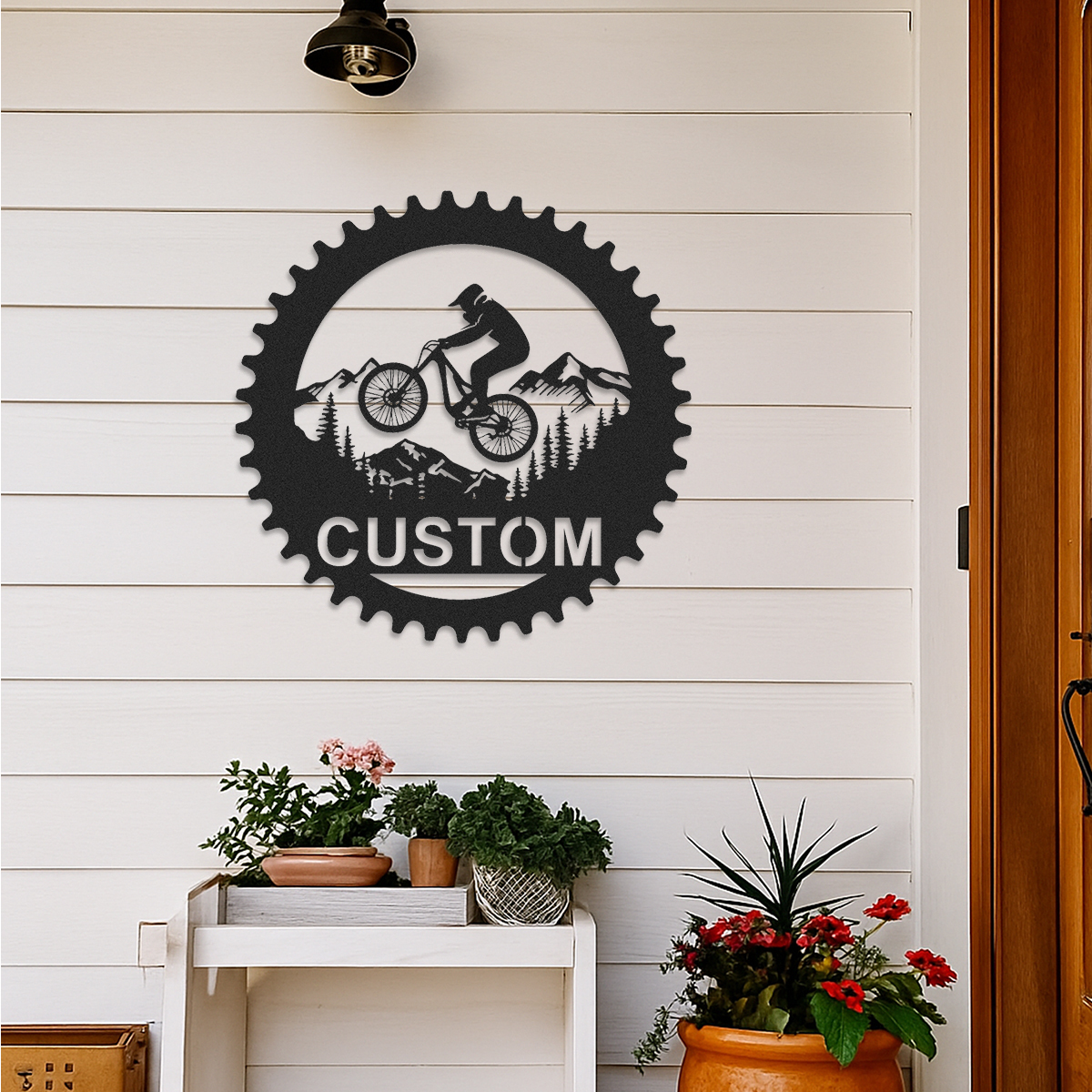 Custom Mountain Bike Sign,Mountain Bike Metal Wall Art,Personalized Biker Name Sign,Biker Home Decor,Cyclist Gift,Bike Riding Cycling Sign