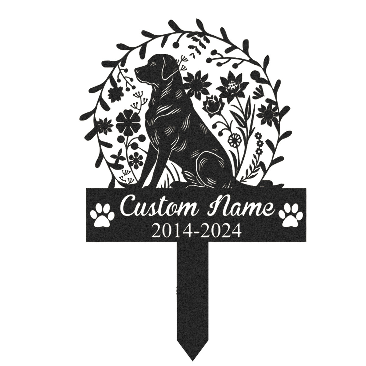 Custom Dog Memorial Metal Stake, Sympathy Sign, Pet Grave Marker, Remembrance Stake,Labrador Retriever Sign