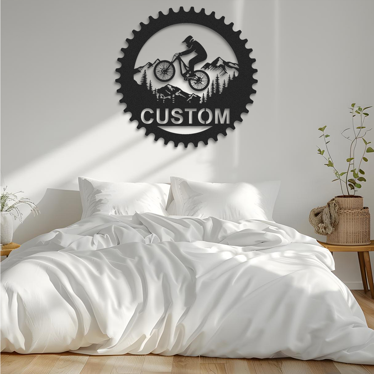Custom Mountain Bike Sign,Mountain Bike Metal Wall Art,Personalized Biker Name Sign,Biker Home Decor,Cyclist Gift,Bike Riding Cycling Sign