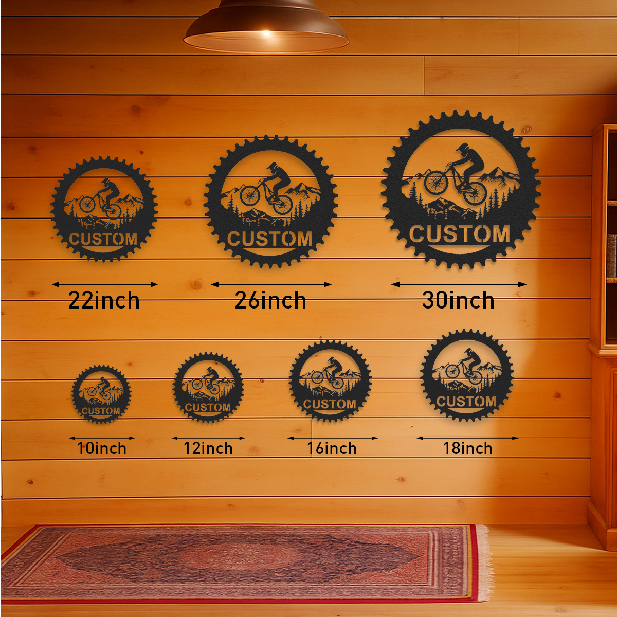 Custom Mountain Bike Sign,Mountain Bike Metal Wall Art,Personalized Biker Name Sign,Biker Home Decor,Cyclist Gift,Bike Riding Cycling Sign