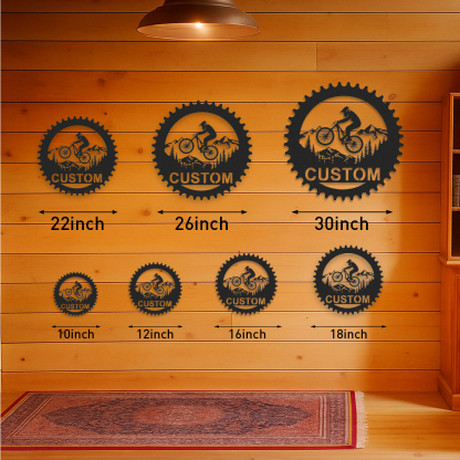 Custom Mountain Bike Sign,Mountain Bike Metal Wall Art,Personalized Biker Name Sign,Biker Home Decor,Cyclist Gift,Bike Riding Cycling Sign
