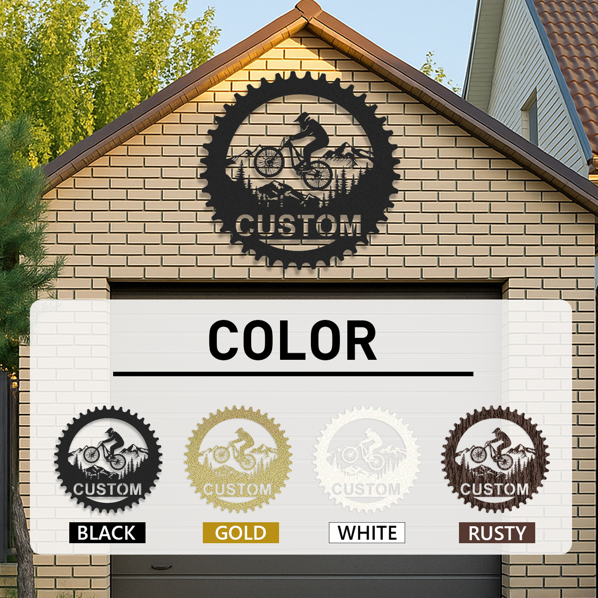 Custom Mountain Bike Sign,Mountain Bike Metal Wall Art,Personalized Biker Name Sign,Biker Home Decor,Cyclist Gift,Bike Riding Cycling Sign