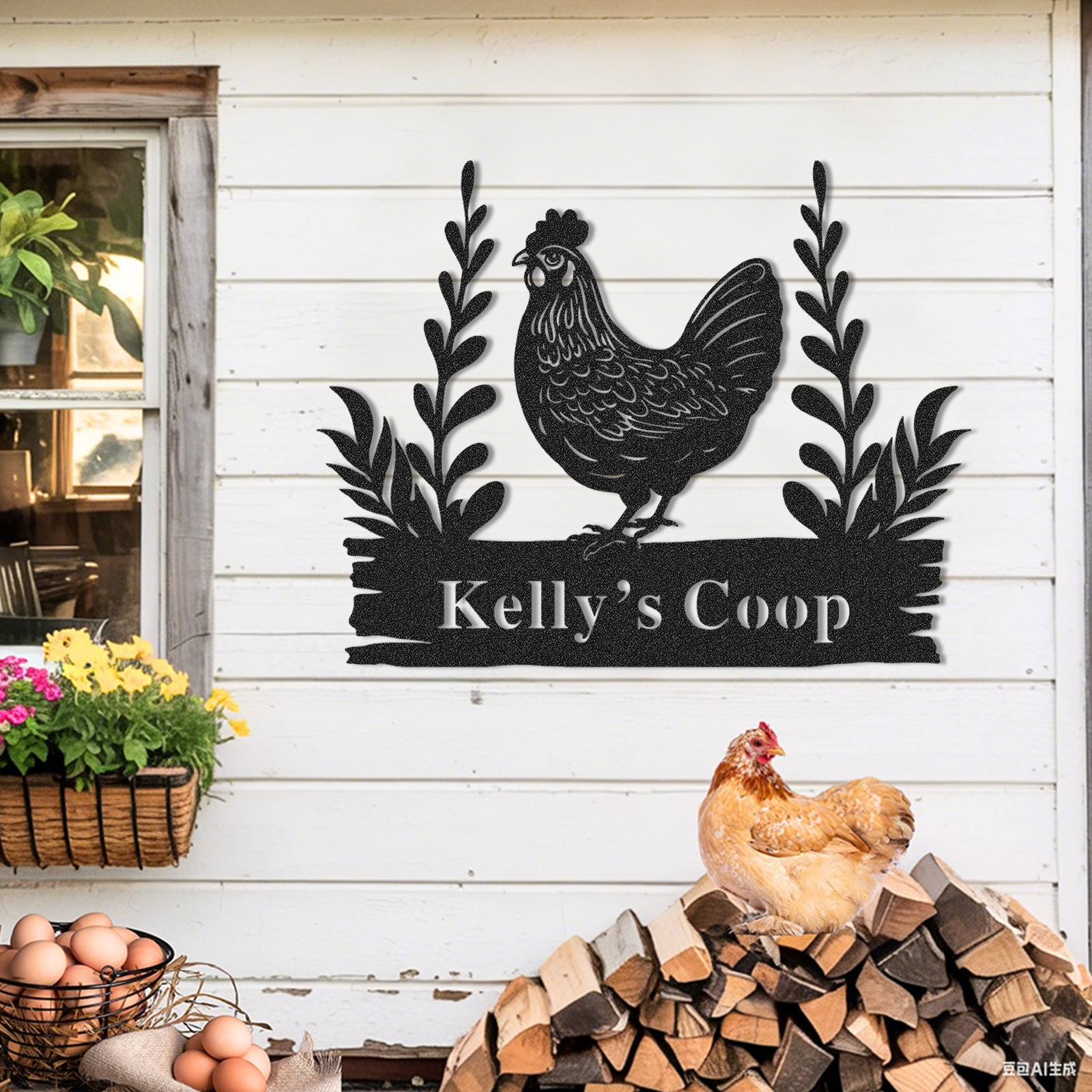 Custom Metal Signs Chicken Coop Signs for Farm Yard Decor 