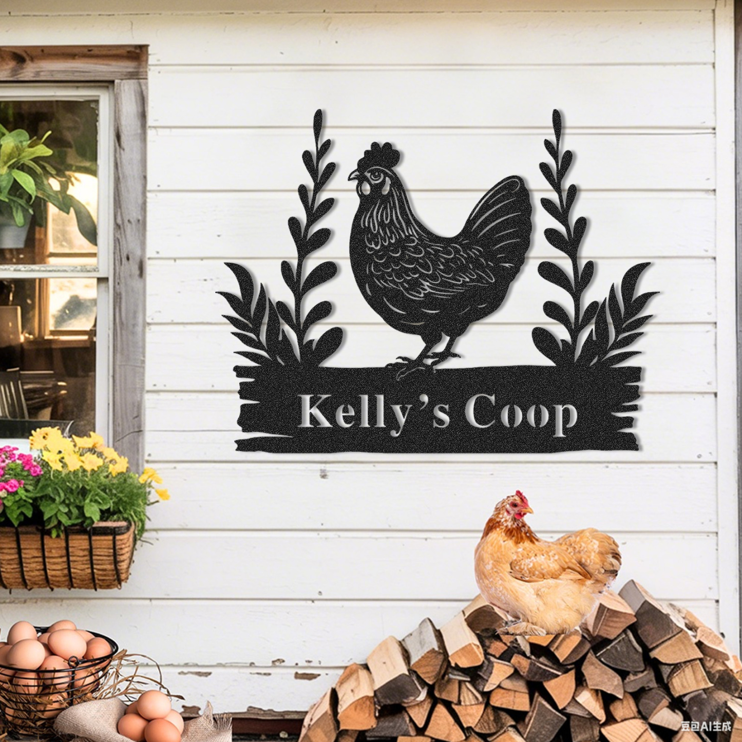 Custom Metal Signs Chicken Coop Signs for Farm Yard Decor 