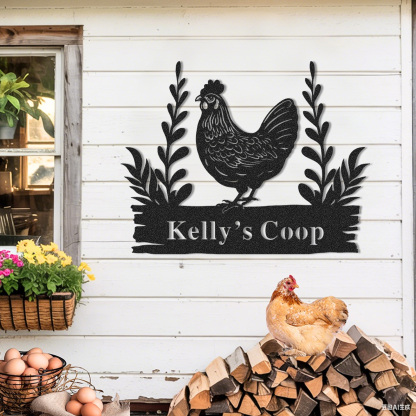 Custom Metal Signs Chicken Coop Signs for Farm Yard Decor 