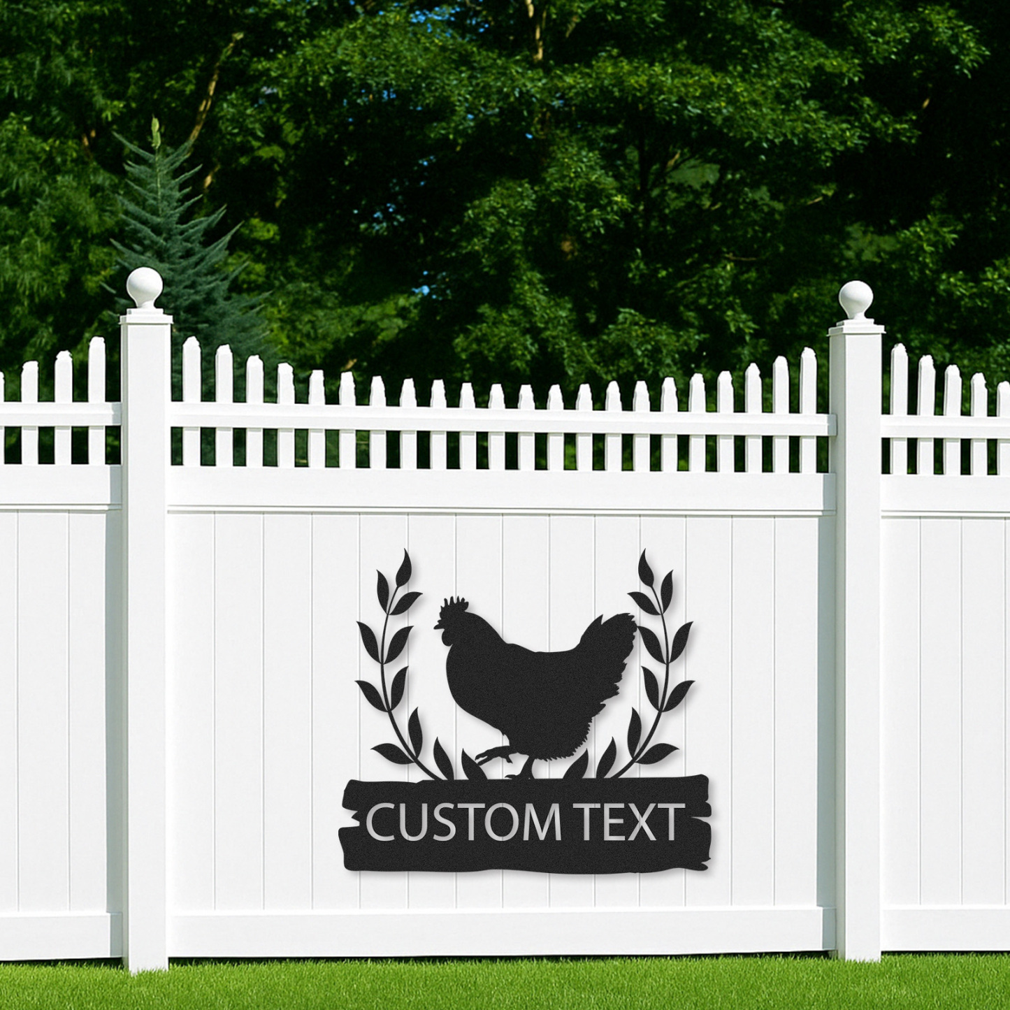 [Copy][Copy]Custom Chicken Coop Sign with Hen and Chicks, Personalized Round Metal Farm Decor, Gift for Chicken Owners