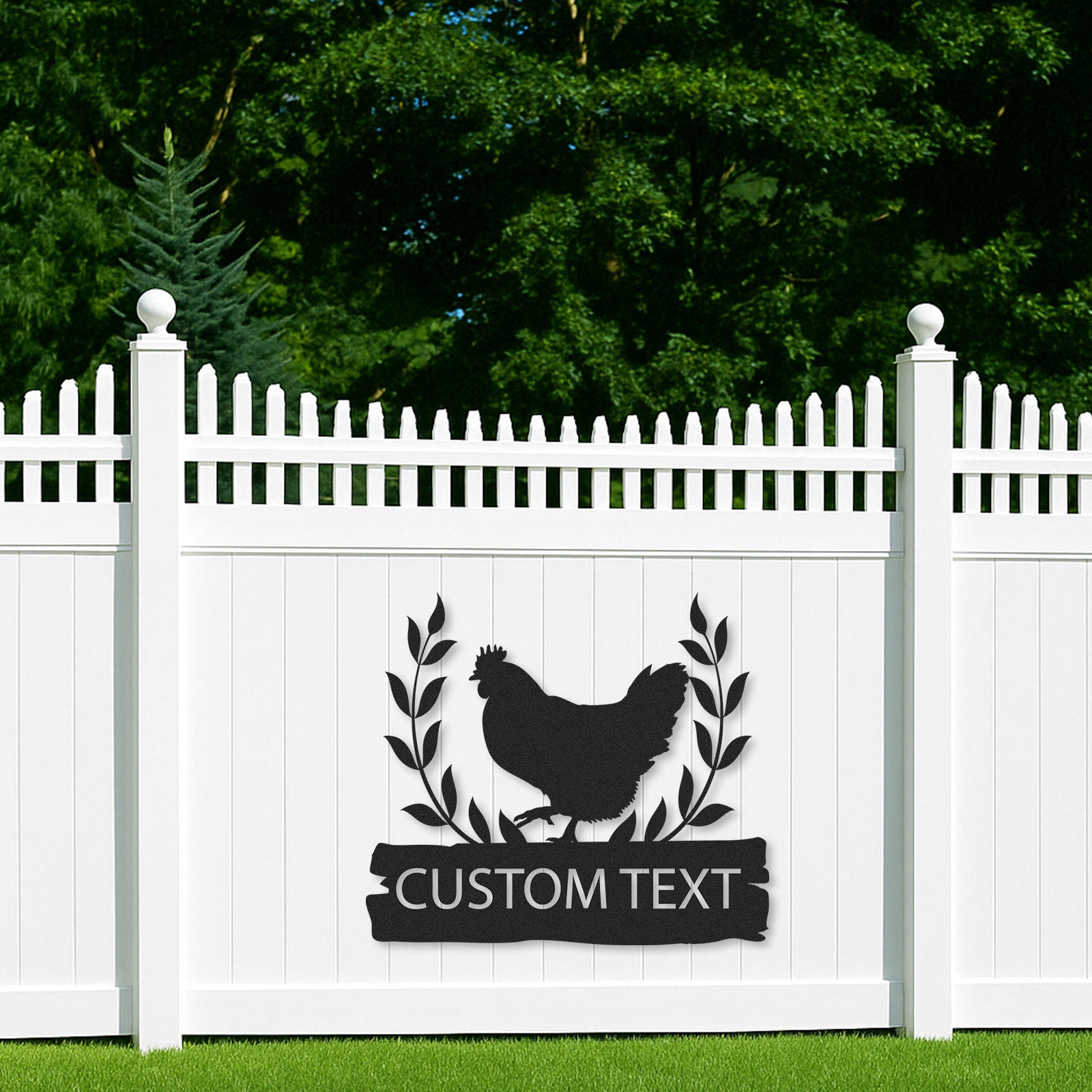 [Copy][Copy]Custom Chicken Coop Sign with Hen and Chicks, Personalized Round Metal Farm Decor, Gift for Chicken Owners