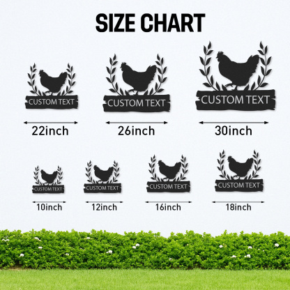 [Copy][Copy]Custom Chicken Coop Sign with Hen and Chicks, Personalized Round Metal Farm Decor, Gift for Chicken Owners